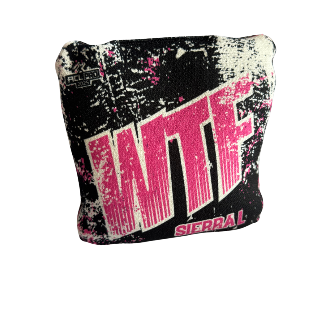 WTF - Sierra - ACL Pro Bags - 2025 Cornhole Bags Wicked Wood Games L-Pink-White-Black