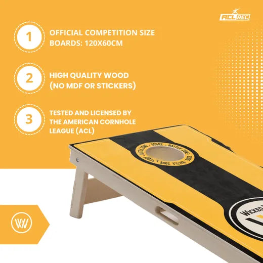 BATTLE ZONE - Cornhole Set -  2 board / 2x4 zakjes