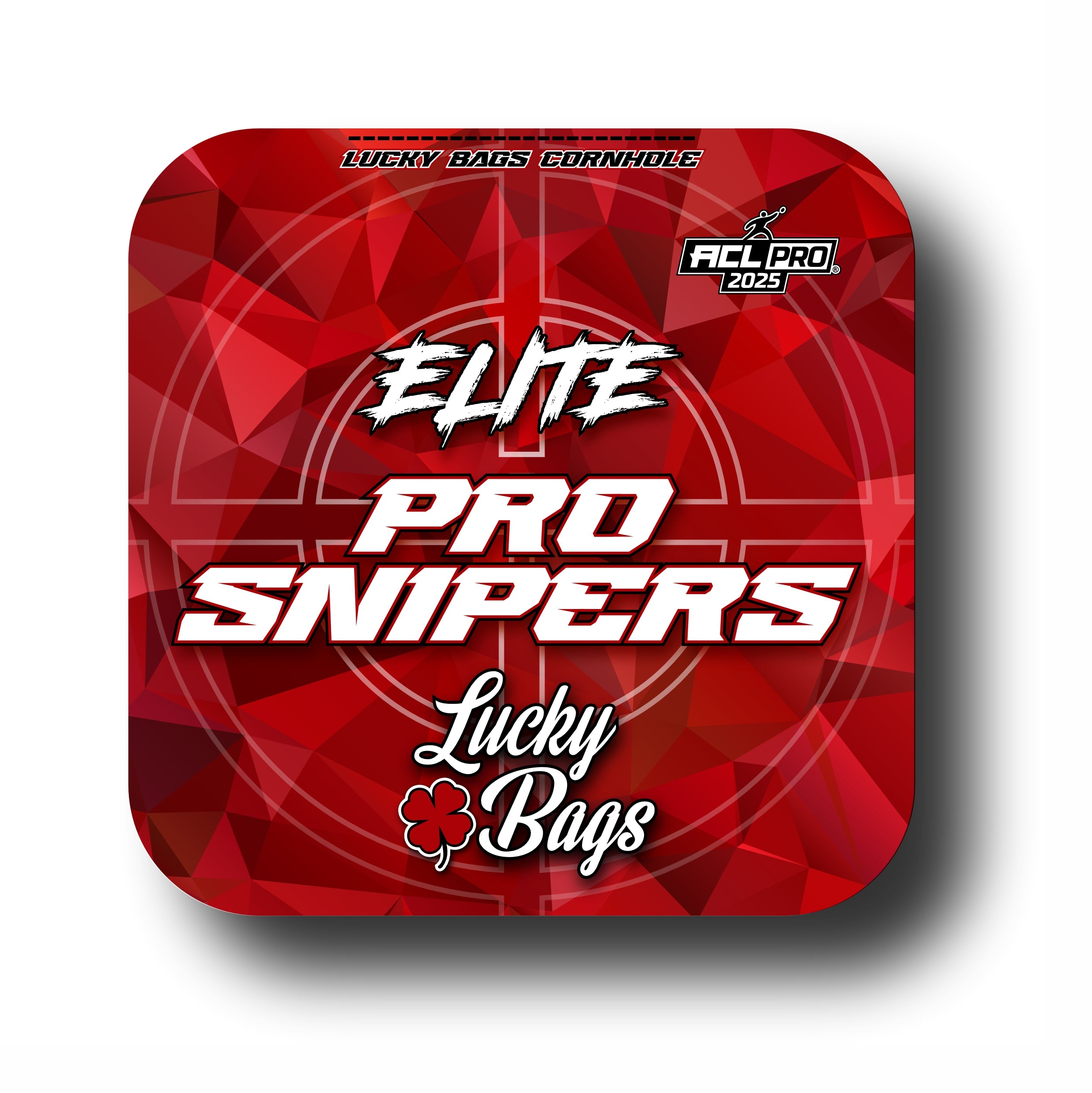 Lucky Bags Pro Sniper Elite 2025 - ACL Pro - 1x4 Cornhole Bags Cornhole Bags Lucky Bags Red