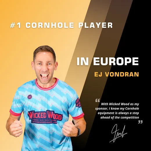 Cornhole Set - 90x60 - Black Red Zone Design Cornhole sets Wicked Wood Games