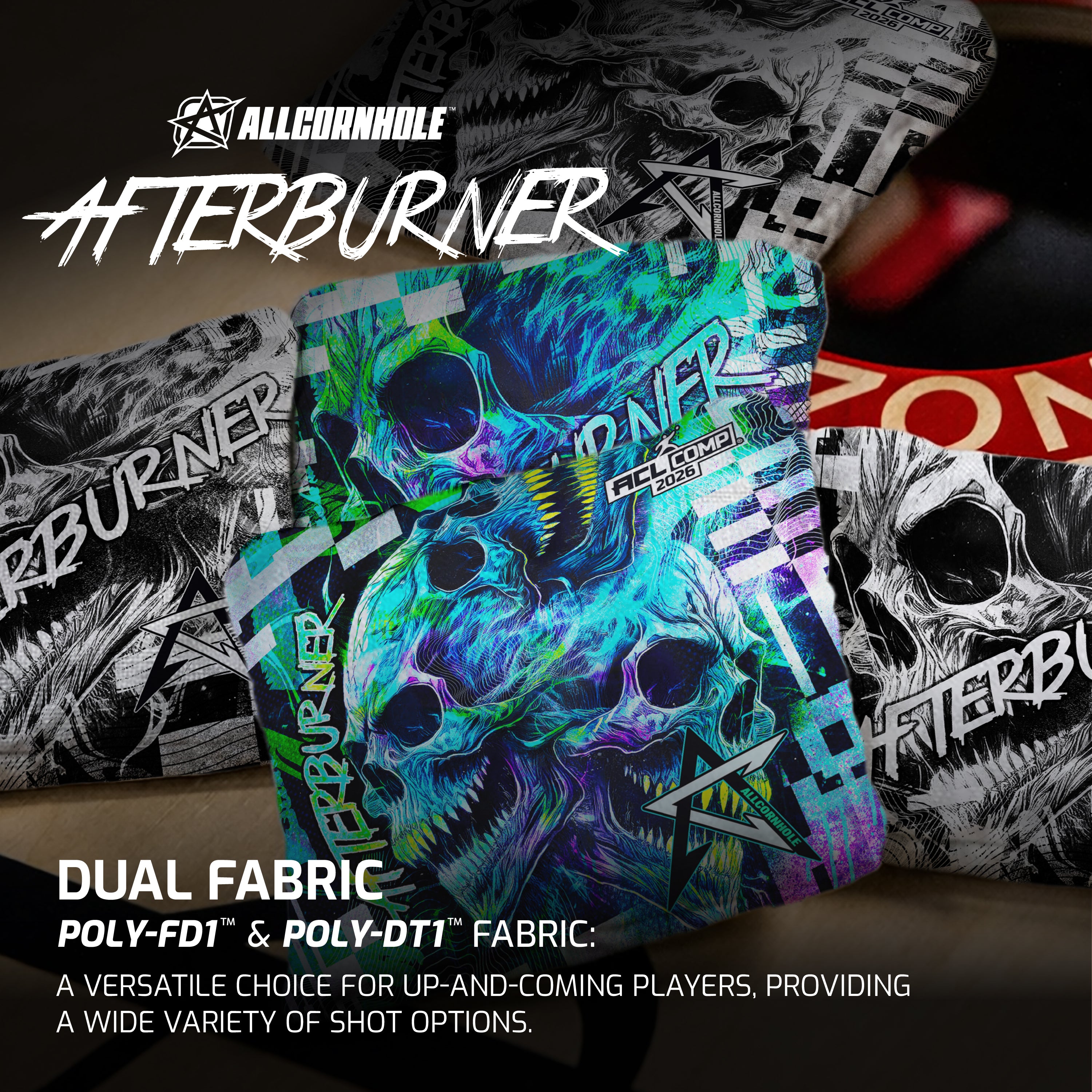 ALLCORNHOLE - AFTERBURNER 2026 - ACL COMP - 1x4 Cornhole Bags
